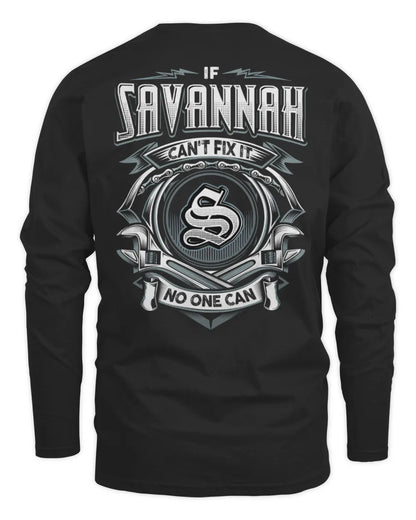 SAVANNAH AP81-K4-626 - Personalized Ahmed Quote Apparel “If Ahmed Can't Fix It, No One Can” - Men's Long Sleeved T-Shirt - Black