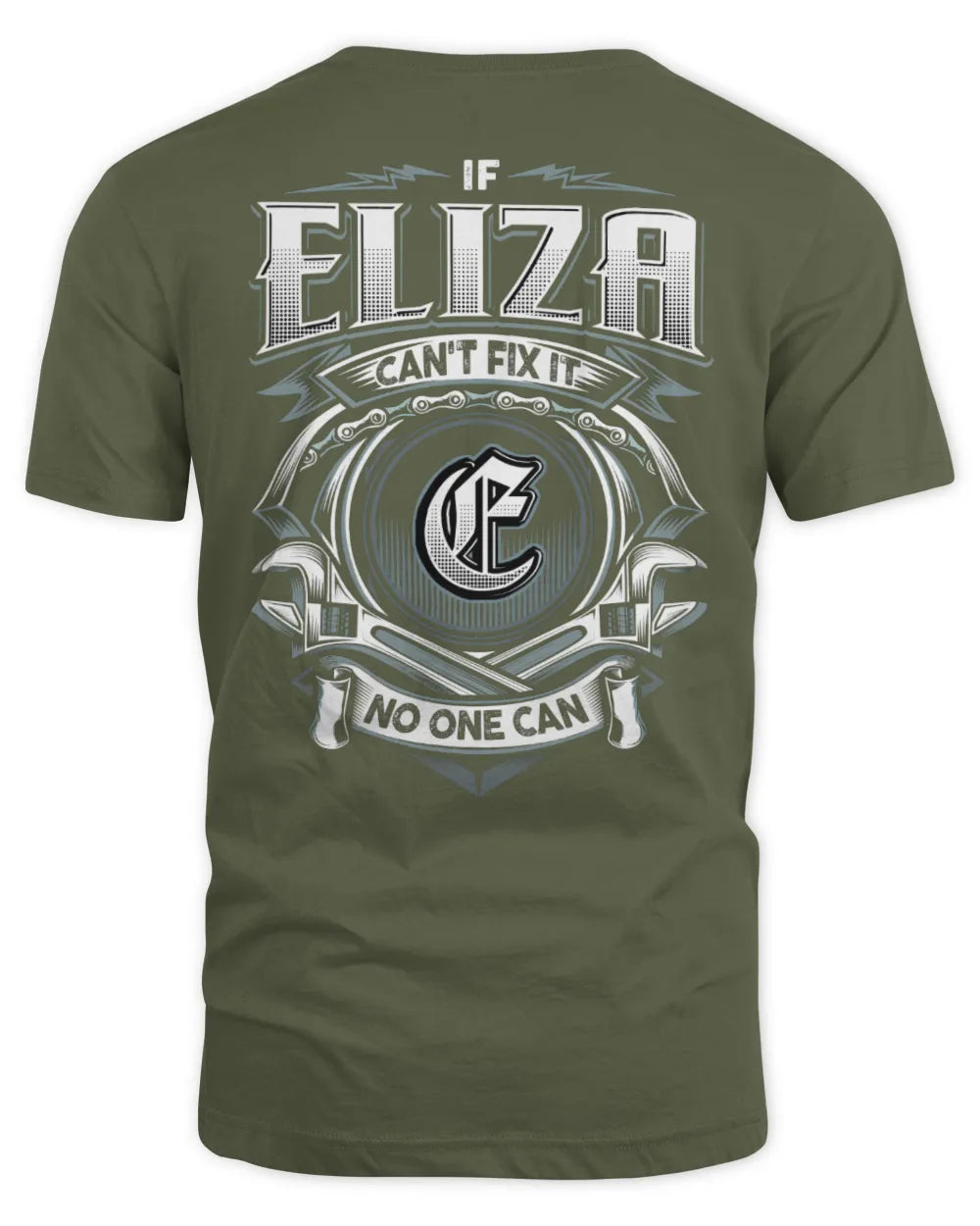 ELIZA AP81-K4-626 - Personalized Ahmed Quote Apparel “If Ahmed Can't Fix It, No One Can” - Unisex Standard T-Shirt - Military Green