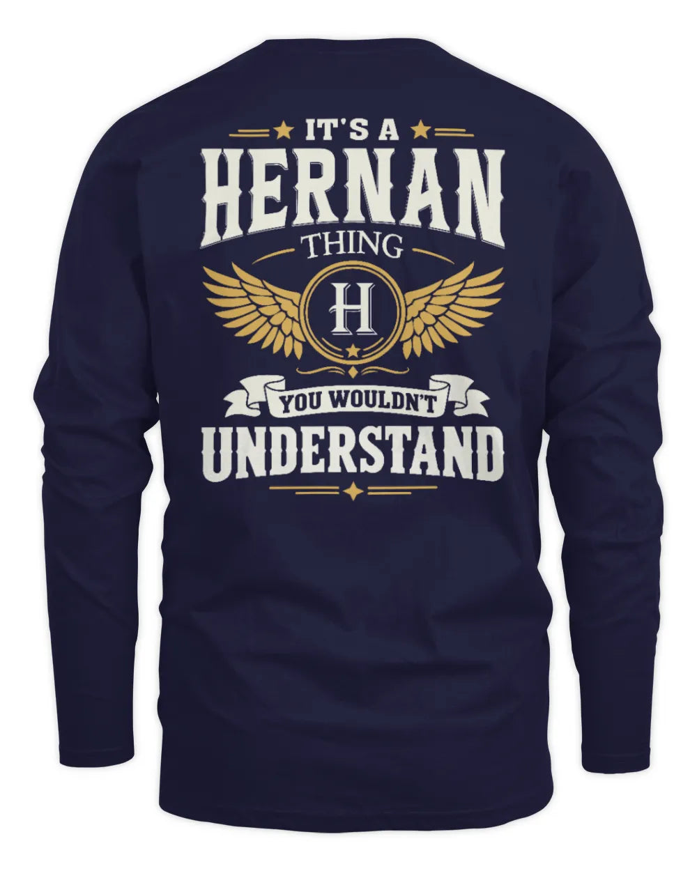 HERNAN KT06-M008 It’s a [NAME] Thing – You Wouldn’t Understand | Personalized Vintage T-Shirt - Men's Long Sleeved T-Shirt - Navy