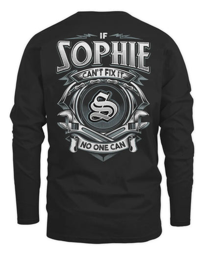 SOPHIE AP81-K4-626 - Personalized Ahmed Quote Apparel “If Ahmed Can't Fix It, No One Can” - Men's Long Sleeved T-Shirt - Black