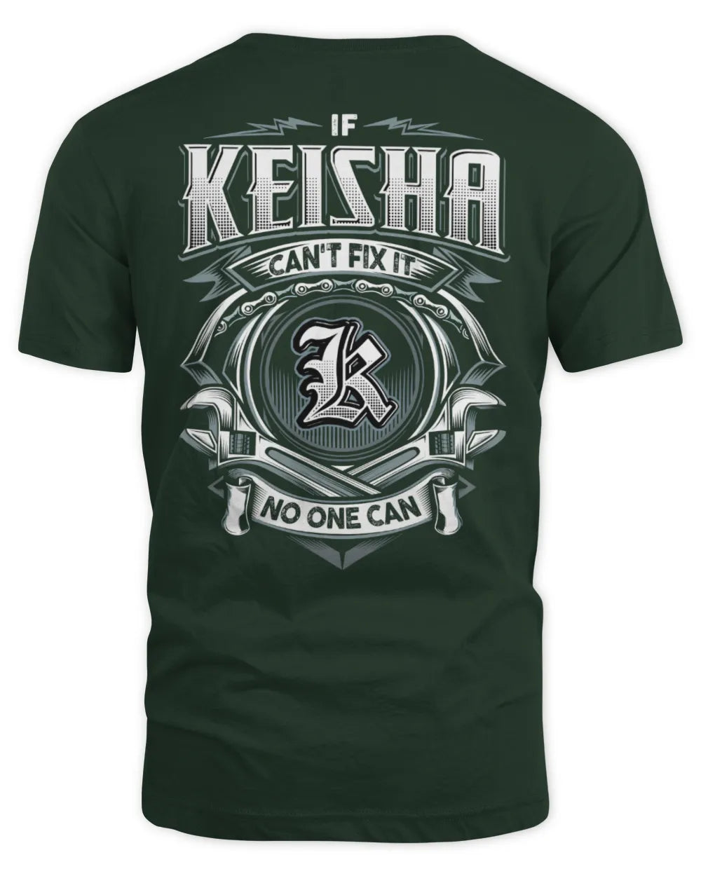KEISHA AP81-K4-626 - Personalized Ahmed Quote Apparel “If Ahmed Can't Fix It, No One Can” - Unisex Standard T-Shirt - Forest Green