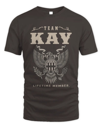 KAY TP06-K82 – Personalized Classic Style Apparel “Team NAME Lifetime Member” - Unisex Standard T-Shirt - Dark Chocolate