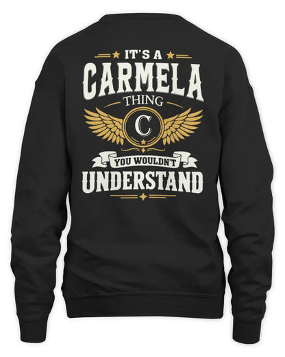 CARMELA KT06-M008 It’s a [NAME] Thing – You Wouldn’t Understand | Personalized Vintage T-Shirt - Unisex Sweatshirt - Black