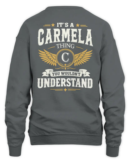 CARMELA KT06-M008 It’s a [NAME] Thing – You Wouldn’t Understand | Personalized Vintage T-Shirt - Unisex Sweatshirt - Charcoal