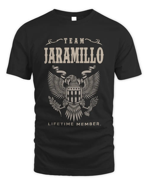 JARAMILLO TP06-K82 – Personalized Classic Style Apparel “Team NAME Lifetime Member” - Unisex Standard T-Shirt - Black