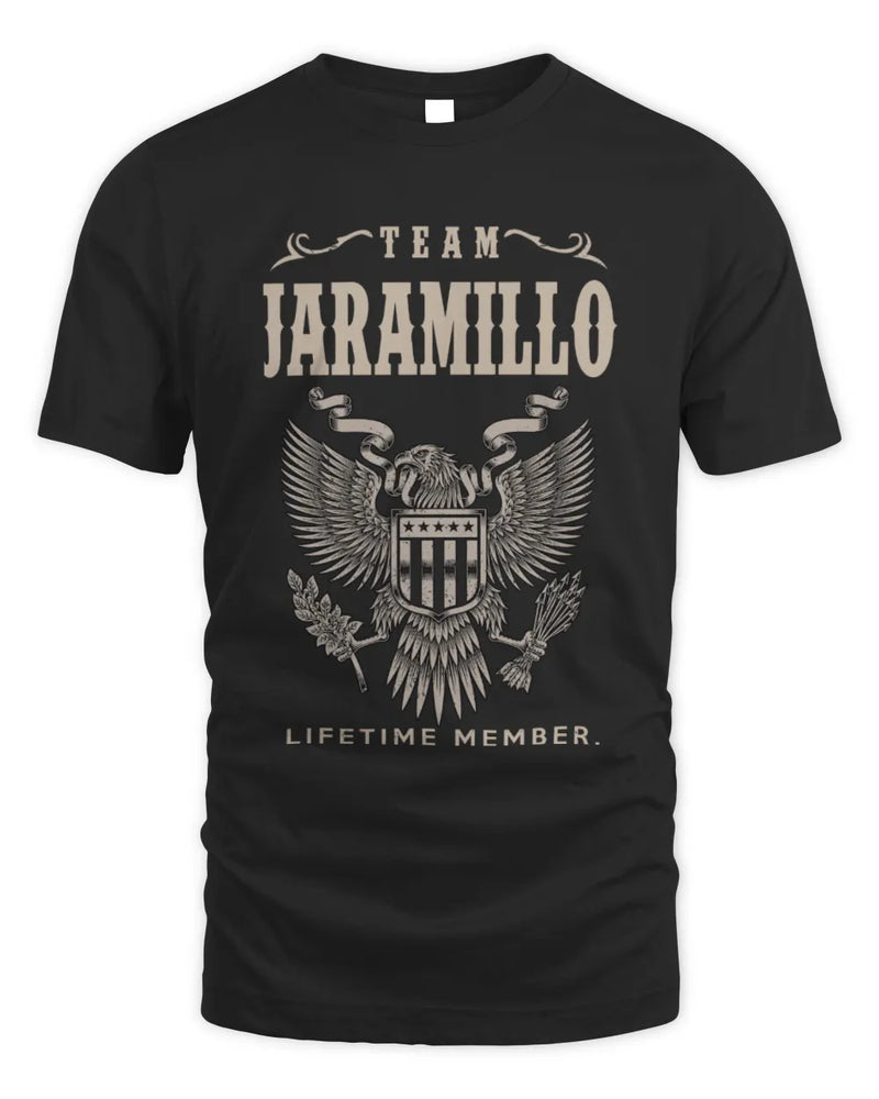 JARAMILLO TP06-K82 – Personalized Classic Style Apparel “Team NAME Lifetime Member” - Unisex Standard T-Shirt - Black