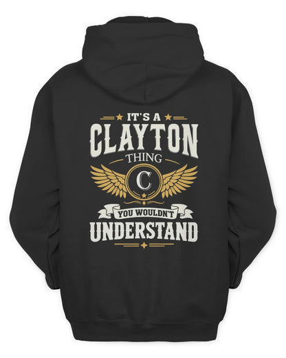 CLAYTON KT06-M008 It’s a [NAME] Thing – You Wouldn’t Understand | Personalized Vintage T-Shirt - Unisex Hoodie - Black