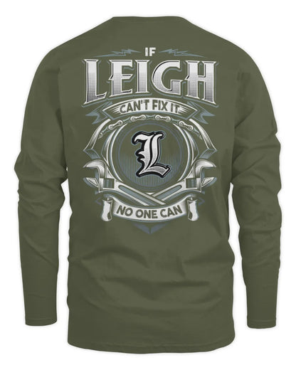 LEIGH AP81-K4-626 - Personalized Ahmed Quote Apparel “If Ahmed Can't Fix It, No One Can” - Men's Long Sleeved T-Shirt - Military Green
