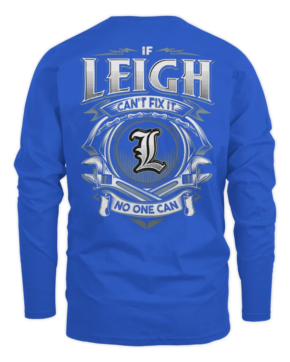 LEIGH AP81-K4-626 - Personalized Ahmed Quote Apparel “If Ahmed Can't Fix It, No One Can” - Men's Long Sleeved T-Shirt - Royal