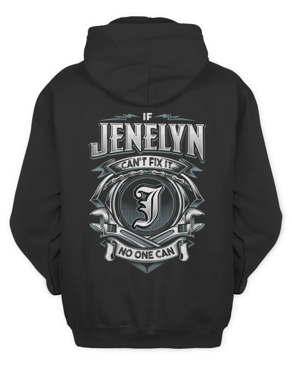 JENELYN AP81-K4-626 - Personalized Ahmed Quote Apparel “If Ahmed Can't Fix It, No One Can” - Unisex Hoodie - Black