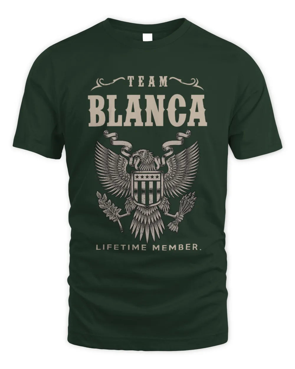 BLANCA TP06-K82 – Personalized Classic Style Apparel “Team NAME Lifetime Member” - Unisex Standard T-Shirt - Forest Green