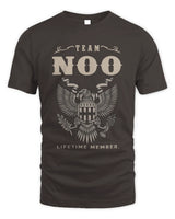 NOO TP06-K82 – Personalized Classic Style Apparel “Team NAME Lifetime Member” - Unisex Standard T-Shirt - Dark Chocolate