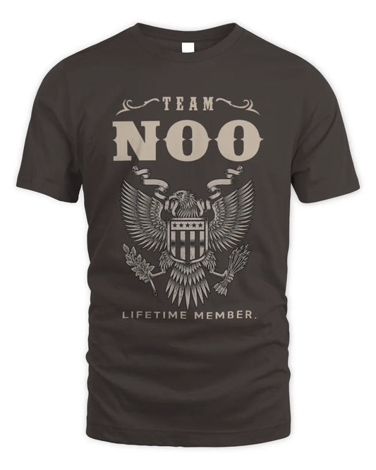 NOO TP06-K82 – Personalized Classic Style Apparel “Team NAME Lifetime Member” - Unisex Standard T-Shirt - Dark Chocolate