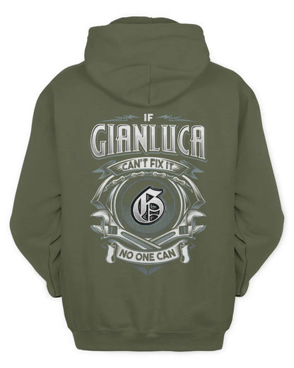 GIANLUCA AP81-K4-626 - Personalized Ahmed Quote Apparel “If Ahmed Can't Fix It, No One Can” - Unisex Hoodie - Military Green