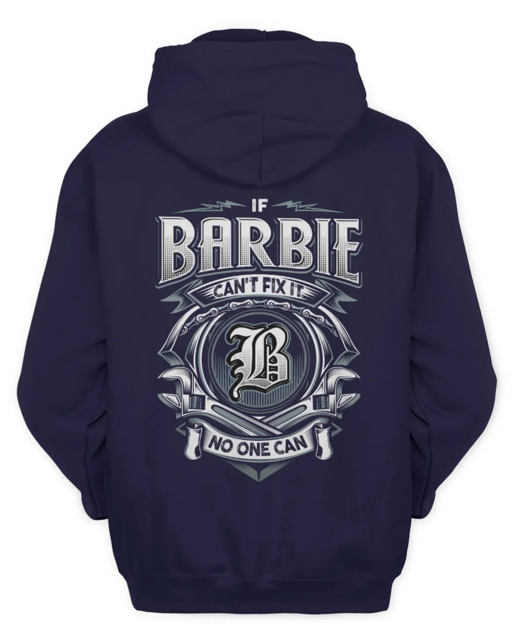 BARBIE AP81-K4-626 - Personalized Ahmed Quote Apparel “If Ahmed Can't Fix It, No One Can” - Unisex Hoodie - Navy
