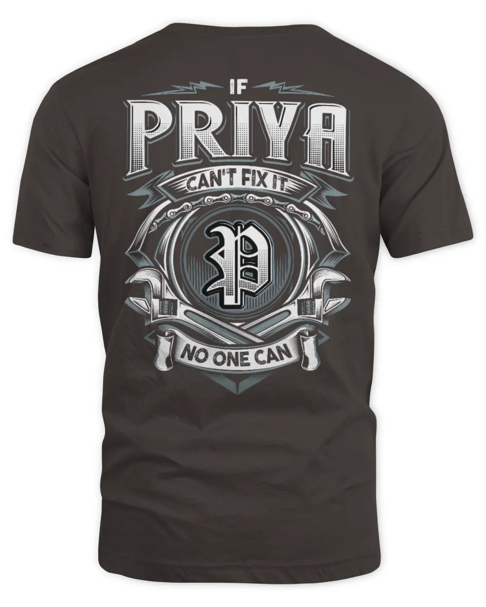 PRIYA AP81-K4-626 - Personalized Ahmed Quote Apparel “If Ahmed Can't Fix It, No One Can” - Unisex Standard T-Shirt - Dark Chocolate