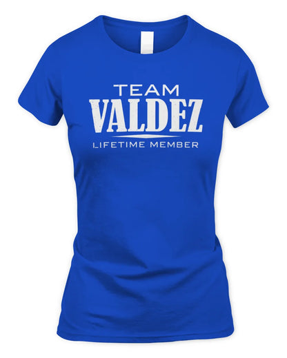 VALDEZ BL62-K4-128 - Personalized “Team NAME Lifetime Member” - Women's Standard T-Shirt - Royal