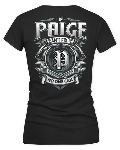 PAIGE AP81-K4-626 - Personalized Ahmed Quote Apparel “If Ahmed Can't Fix It, No One Can” - Women's V-Neck T-Shirt - Black