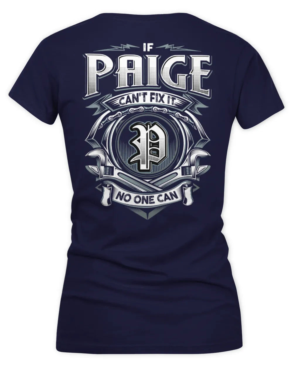 PAIGE AP81-K4-626 - Personalized Ahmed Quote Apparel “If Ahmed Can't Fix It, No One Can” - Women's V-Neck T-Shirt - Navy