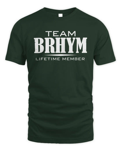 BRHYM BL62-K4-128 - Personalized “Team NAME Lifetime Member” - Unisex Standard T-Shirt - Forest Green