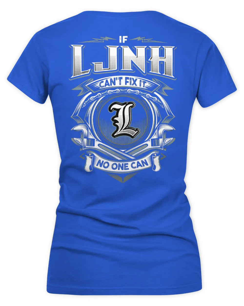 LJNH AP81-K4-626 - Personalized Ahmed Quote Apparel “If Ahmed Can't Fix It, No One Can” - Women's V-Neck T-Shirt - Royal