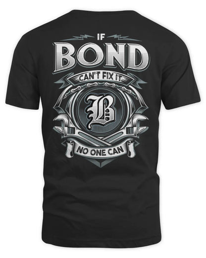 BOND AP81-K4-626 - Personalized Ahmed Quote Apparel “If Ahmed Can't Fix It, No One Can” - Unisex Standard T-Shirt - Black