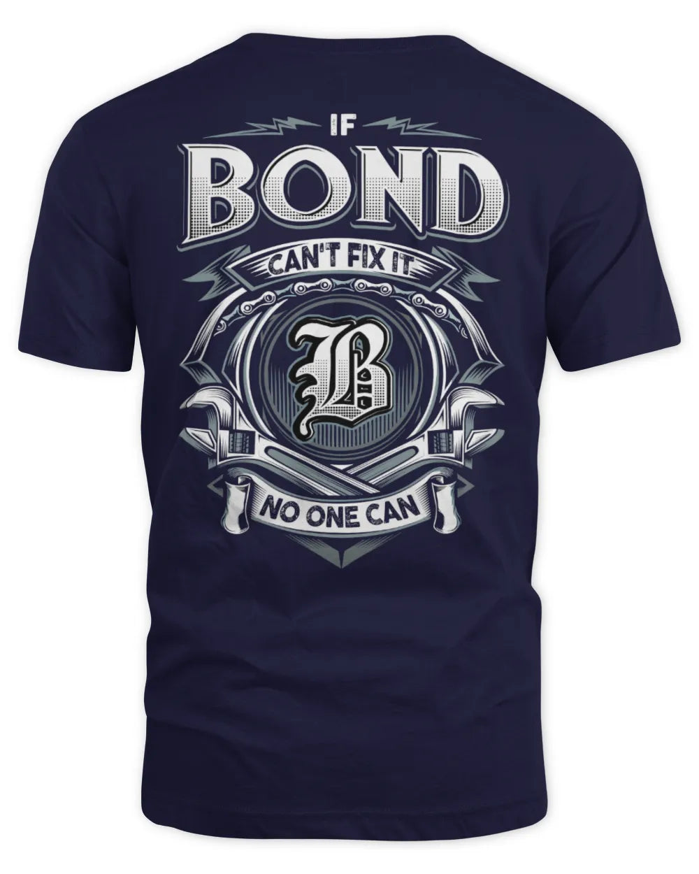 BOND AP81-K4-626 - Personalized Ahmed Quote Apparel “If Ahmed Can't Fix It, No One Can” - Unisex Standard T-Shirt - Navy
