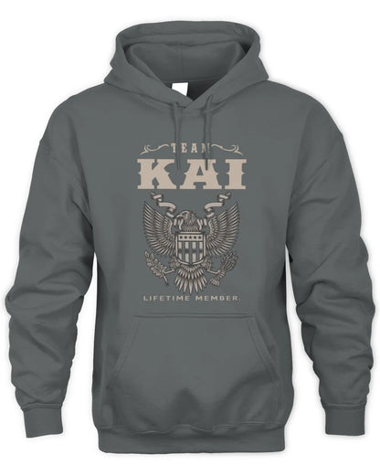 KAI TP06-K82 – Personalized Classic Style Apparel “Team NAME Lifetime Member” - Unisex Hoodie - Charcoal