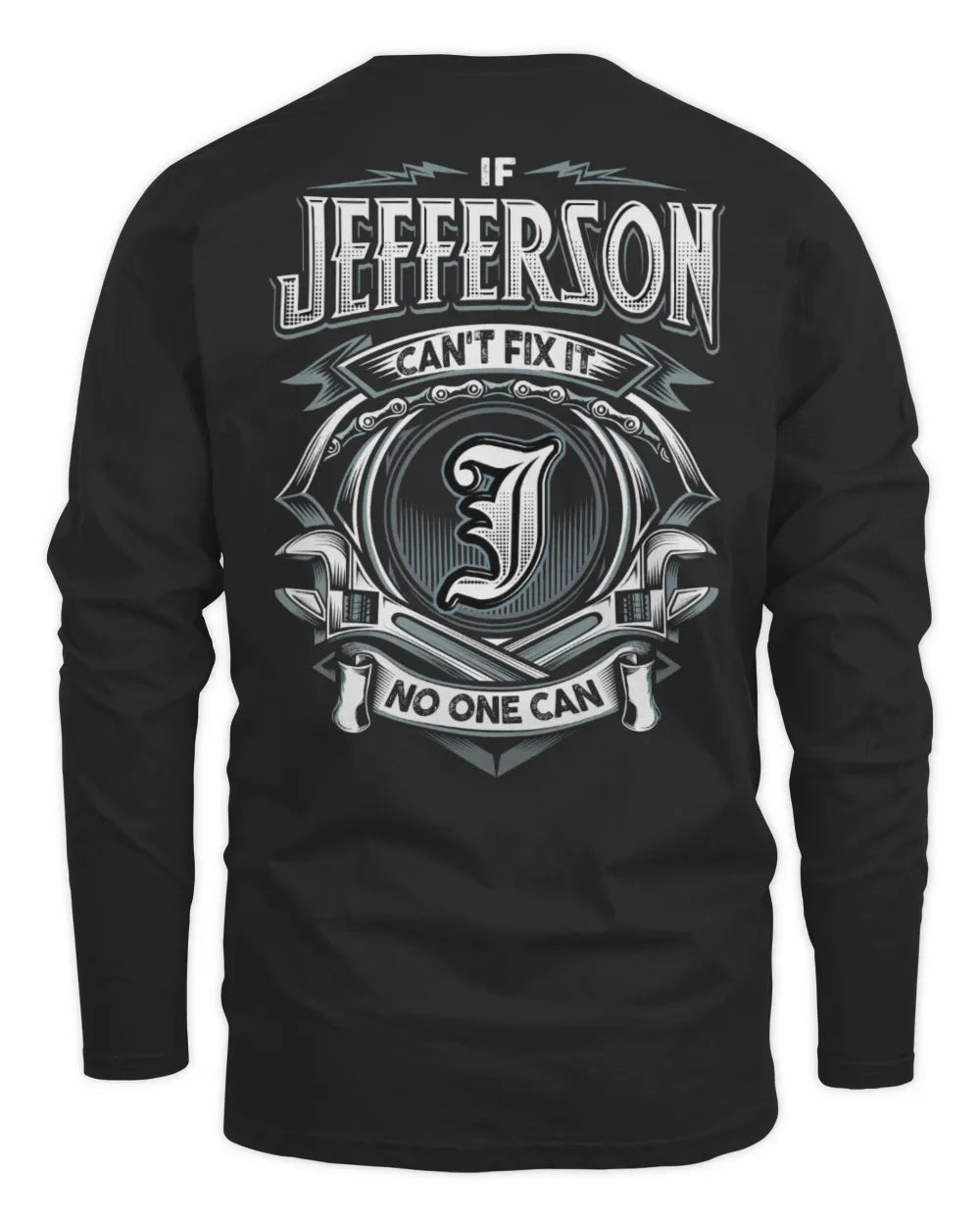 JEFFERSON AP81-K4-626 - Personalized Ahmed Quote Apparel “If Ahmed Can't Fix It, No One Can” - Men's Long Sleeved T-Shirt - Black