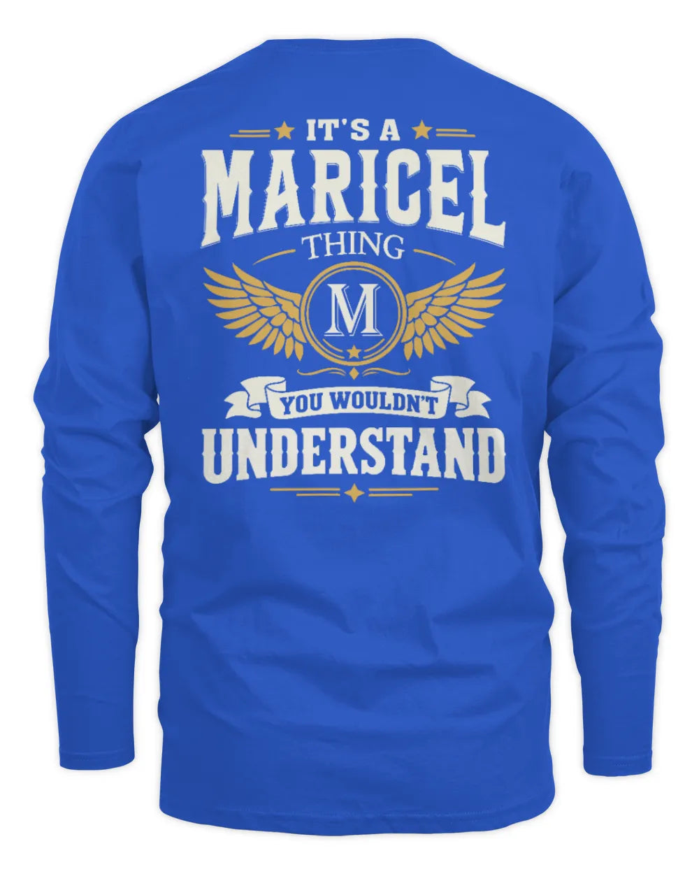 MARICEL KT06-M008 It’s a [NAME] Thing – You Wouldn’t Understand | Personalized Vintage T-Shirt - Men's Long Sleeved T-Shirt - Royal