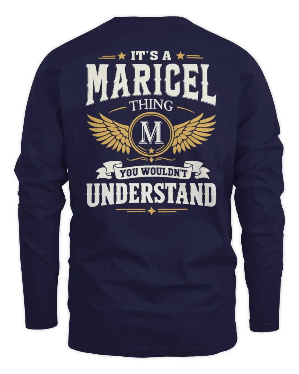 MARICEL KT06-M008 It’s a [NAME] Thing – You Wouldn’t Understand | Personalized Vintage T-Shirt - Men's Long Sleeved T-Shirt - Navy