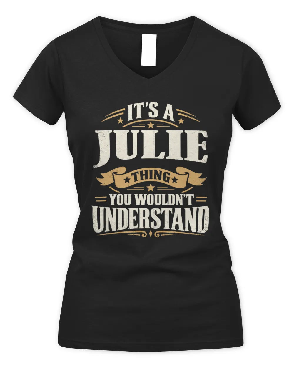 JULIE P08 TH51 - Personalized “It’s a/an [NAME] Thing – You Wouldn’t Understand” Shirt - Women's V-Neck T-Shirt - Black