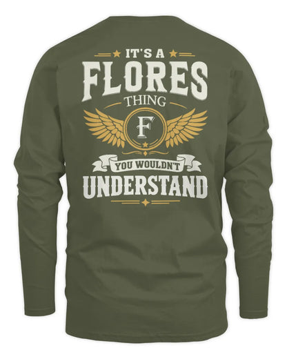 FLORES KT06-M008 It’s a [NAME] Thing – You Wouldn’t Understand | Personalized Vintage T-Shirt - Men's Long Sleeved T-Shirt - Military Green