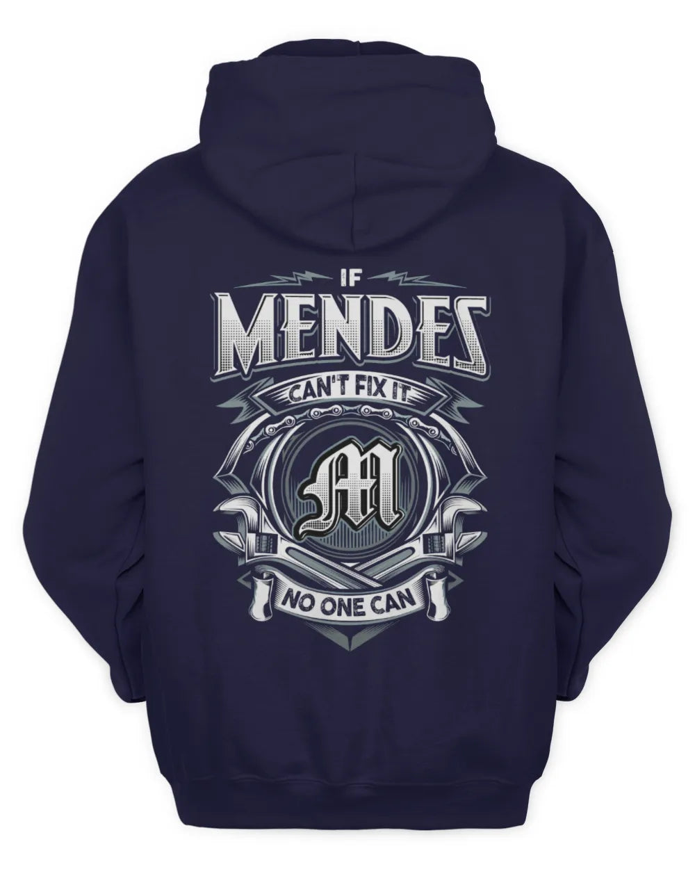 MENDES AP81-K4-626 - Personalized Ahmed Quote Apparel “If Ahmed Can't Fix It, No One Can” - Unisex Hoodie - Navy