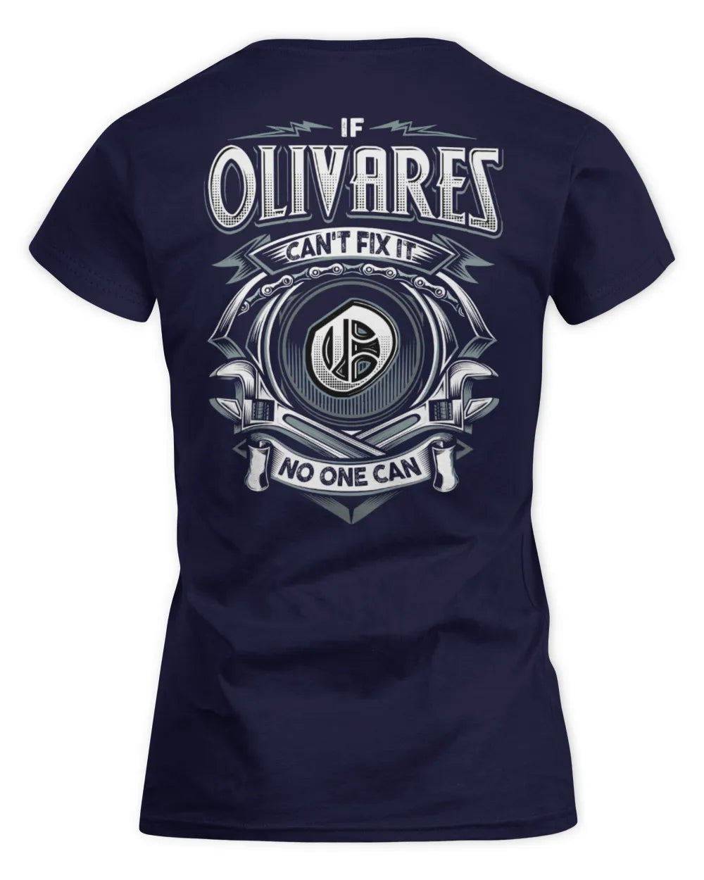 OLIVARES AP81-K4-626 - Personalized Ahmed Quote Apparel “If Ahmed Can't Fix It, No One Can” - Women's Standard T-Shirt - Navy