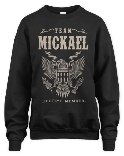 MICKAEL TP06-K82 – Personalized Classic Style Apparel “Team NAME Lifetime Member” - Unisex Sweatshirt - Black