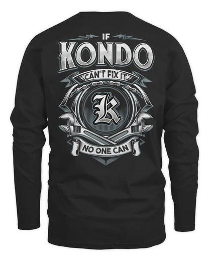 KONDO AP81-K4-626 - Personalized Ahmed Quote Apparel “If Ahmed Can't Fix It, No One Can” - Men's Long Sleeved T-Shirt - Black