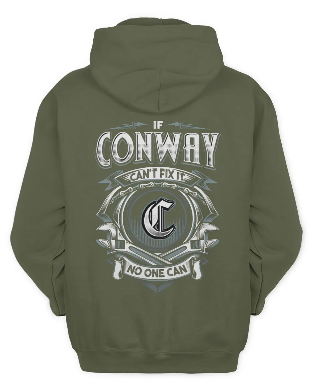 CONWAY AP81-K4-626 - Personalized Ahmed Quote Apparel “If Ahmed Can't Fix It, No One Can” - Unisex Hoodie - Military Green