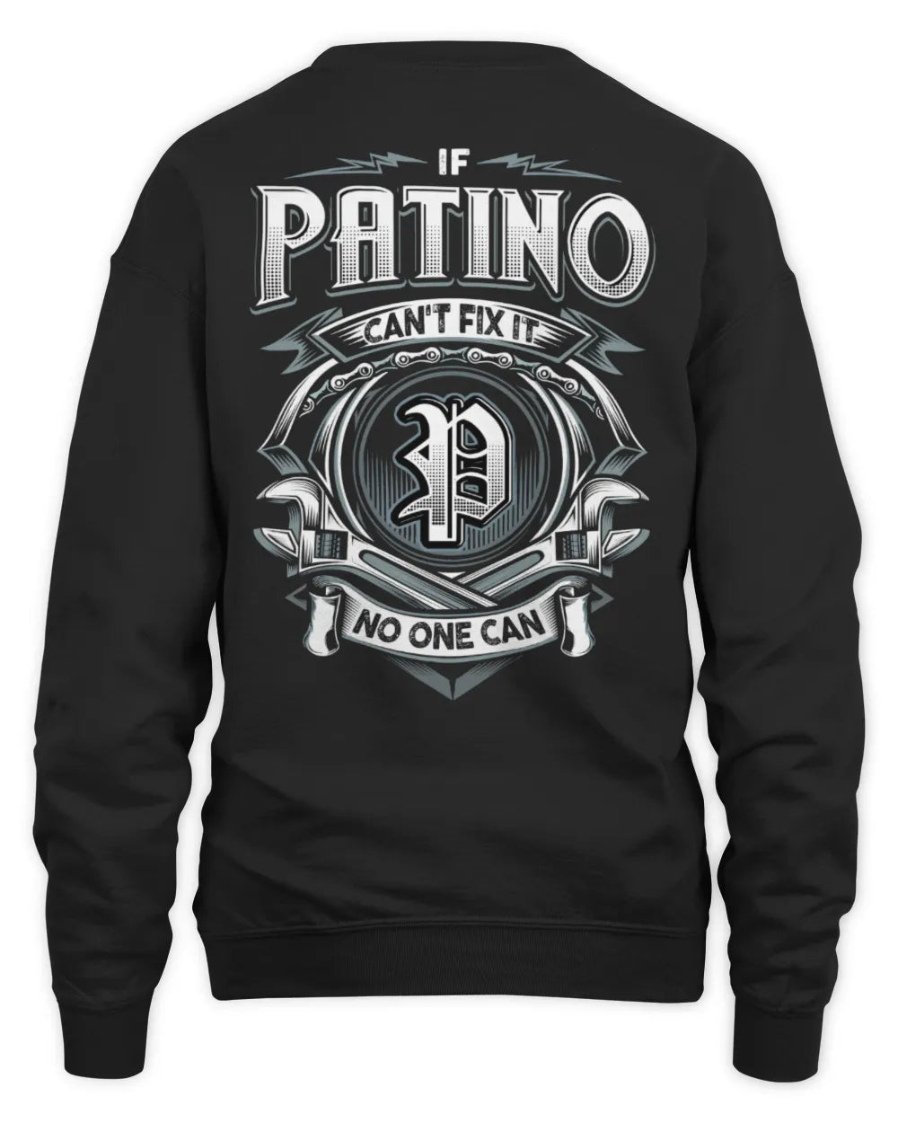 PATINO AP81-K4-626 - Personalized Ahmed Quote Apparel “If Ahmed Can't Fix It, No One Can” - Unisex Sweatshirt - Black