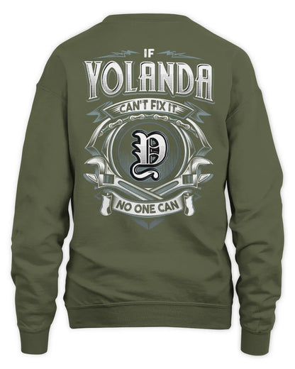 YOLANDA AP81-K4-626 - Personalized Ahmed Quote Apparel “If Ahmed Can't Fix It, No One Can” - Unisex Sweatshirt - Military Green
