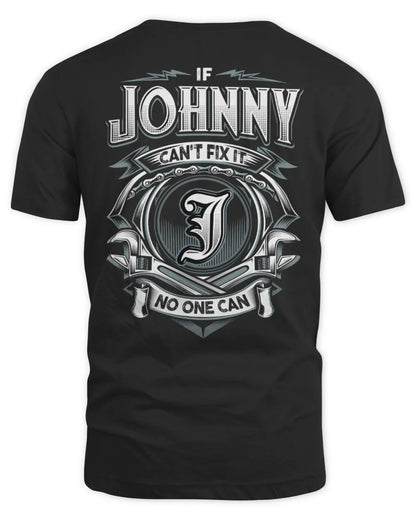 JOHNNY AP81-K4-626 - Personalized Ahmed Quote Apparel “If Ahmed Can't Fix It, No One Can” - Unisex Standard T-Shirt - Black