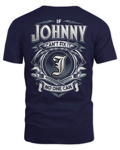 JOHNNY AP81-K4-626 - Personalized Ahmed Quote Apparel “If Ahmed Can't Fix It, No One Can” - Unisex Standard T-Shirt - Navy