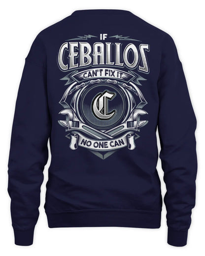CEBALLOS AP81-K4-626 - Personalized Ahmed Quote Apparel “If Ahmed Can't Fix It, No One Can” - Unisex Sweatshirt - Navy