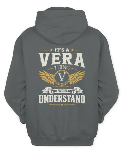 VERA KT06-M008 It’s a [NAME] Thing – You Wouldn’t Understand | Personalized Vintage T-Shirt - Unisex Hoodie - Charcoal