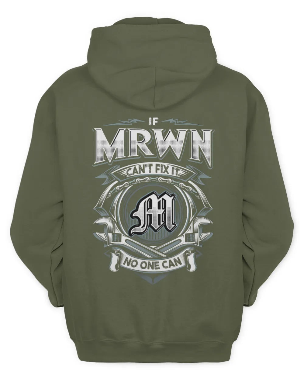 MRWN AP81-K4-626 - Personalized Ahmed Quote Apparel “If Ahmed Can't Fix It, No One Can” - Unisex Hoodie - Military Green