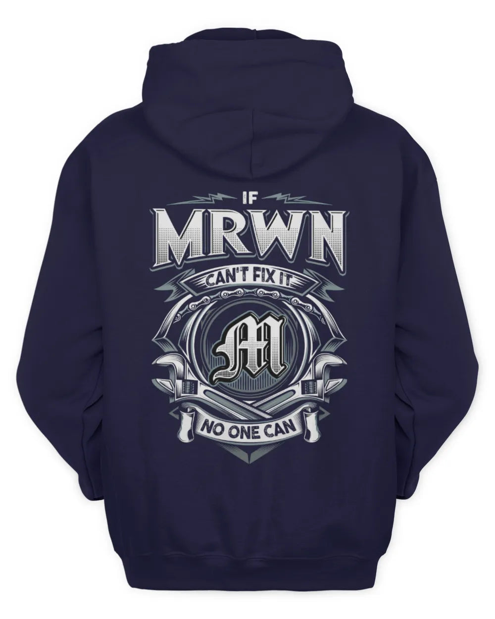 MRWN AP81-K4-626 - Personalized Ahmed Quote Apparel “If Ahmed Can't Fix It, No One Can” - Unisex Hoodie - Navy