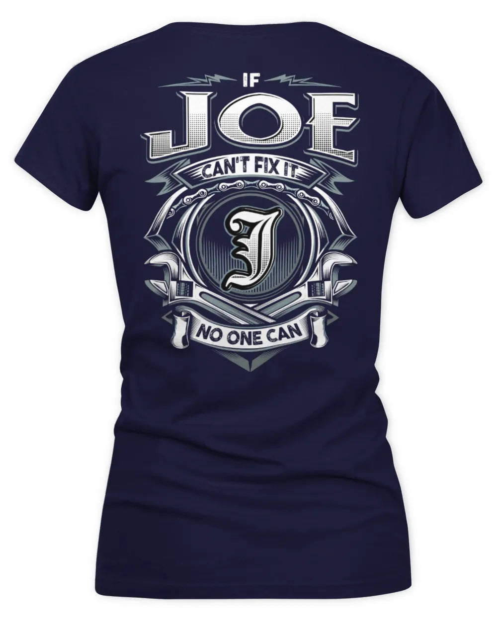 JOE AP81-K4-626 - Personalized Ahmed Quote Apparel “If Ahmed Can't Fix It, No One Can” - Women's V-Neck T-Shirt - Navy