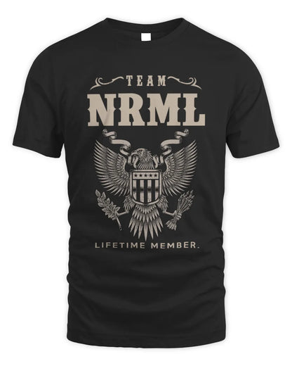 NRML TP06-K82 – Personalized Classic Style Apparel “Team NAME Lifetime Member” - Unisex Standard T-Shirt - Black