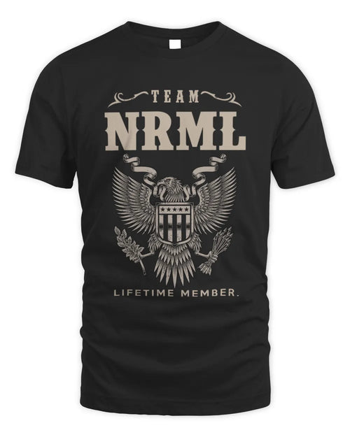 NRML TP06-K82 – Personalized Classic Style Apparel “Team NAME Lifetime Member” - Unisex Standard T-Shirt - Black