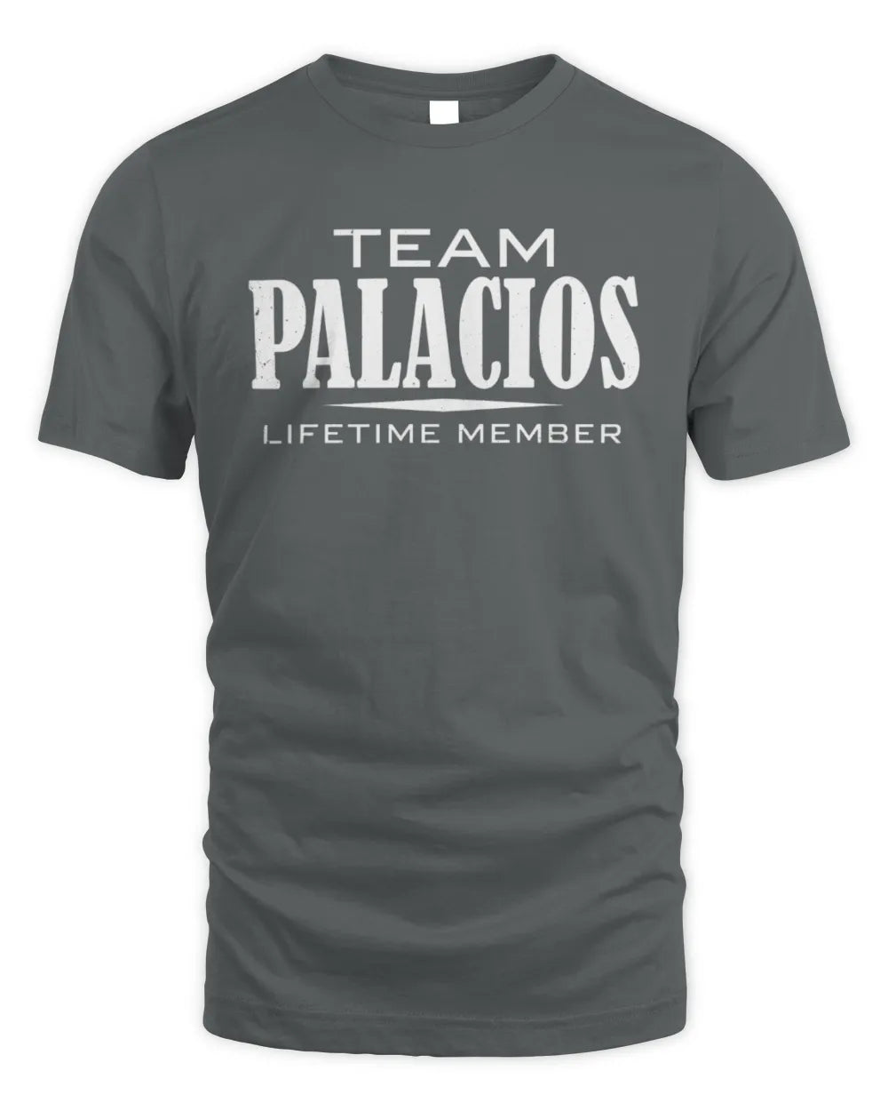 PALACIOS BL62-K4-128 - Personalized “Team NAME Lifetime Member” - Unisex Standard T-Shirt - Charcoal